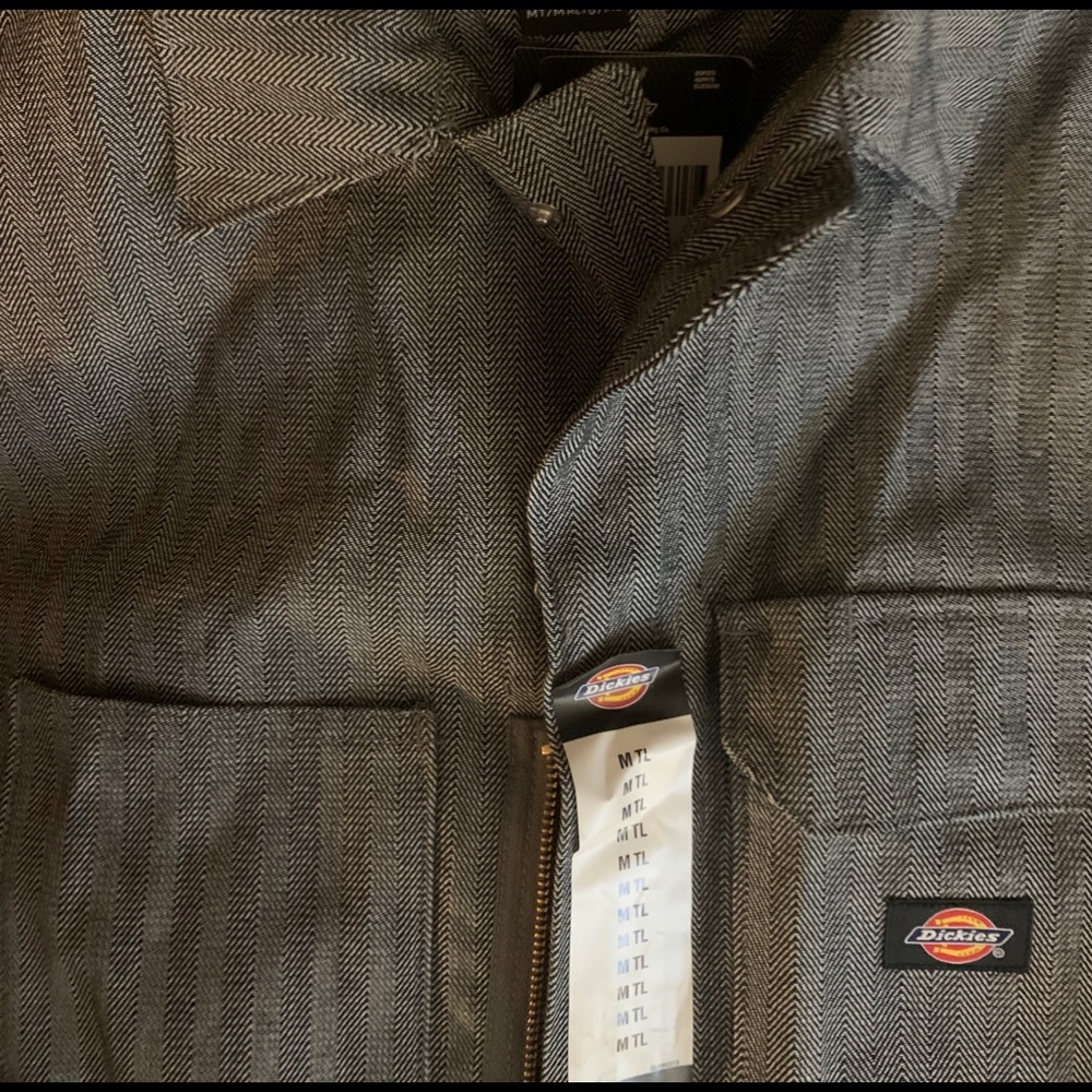 NWOT Dickies Fisher striped coveralls